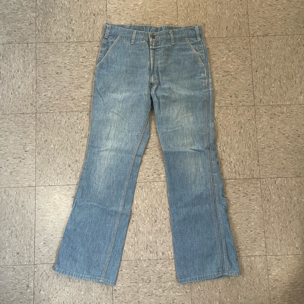 vintage orange tan levi’s denim trouser